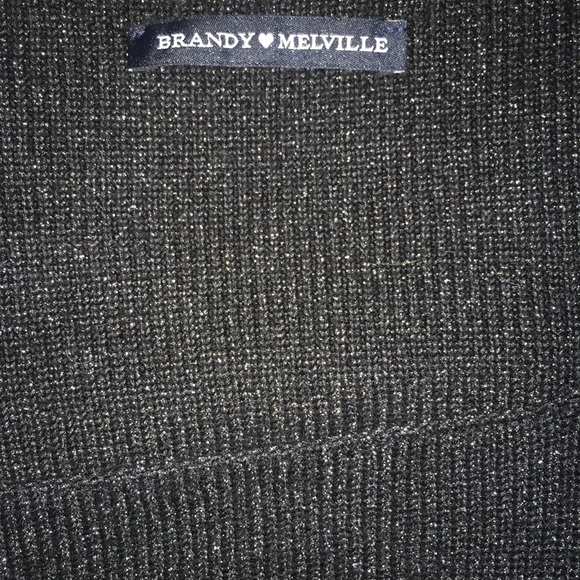 Brandy melville sparkly black glitter top square - Picture 5 of 6